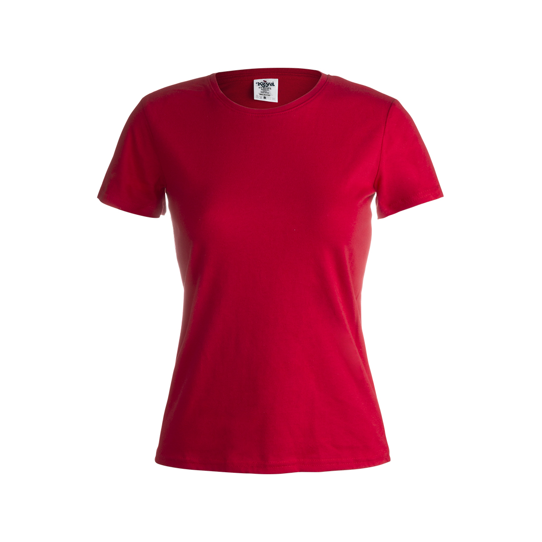 Camiseta Mujer Color "keya" Rosita rojo talla S