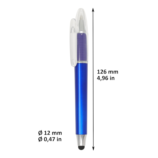 Bolígrafo con puntero Dolphin Stylus
Color azul y plateado