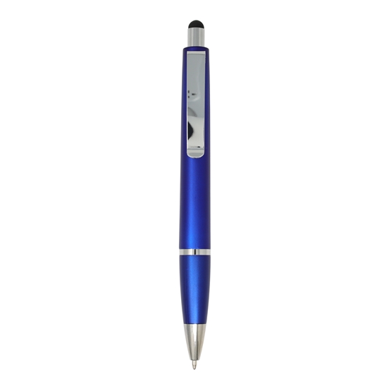 Bolígrafo con luz y puntero Styled
Color azul y plateado