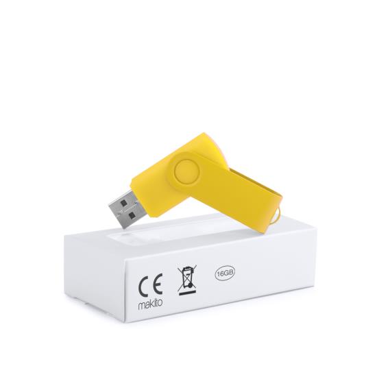 Memoria USB Pozuelo amarillo 16 GB