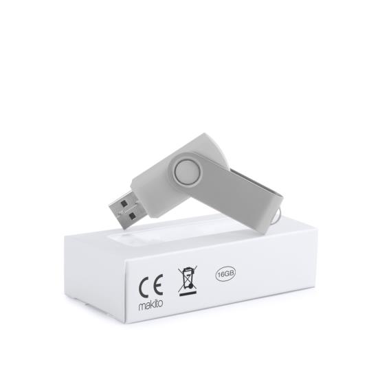 Memoria USB Pozuelo plateado 16 GB