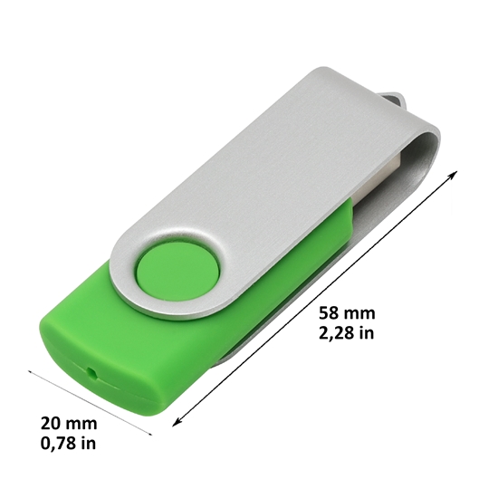 Memoria USB Twist
Color verde capacidad 16 GB
