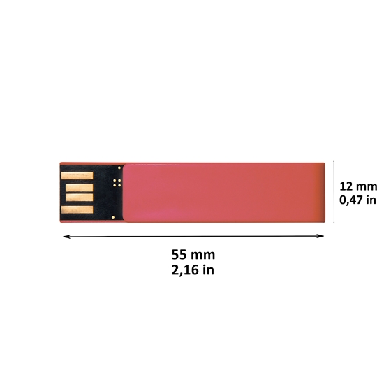 Memoria USB Clip
Color rojo capacidad 8 GB