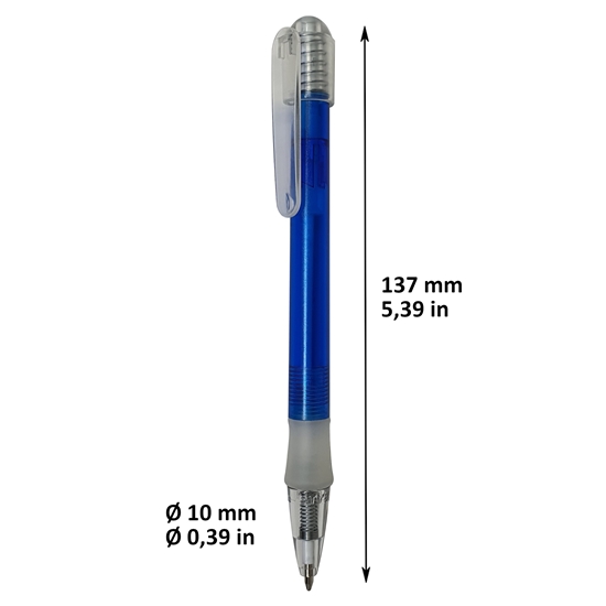 Bolígrafo Oasis
Color azul y translúcido