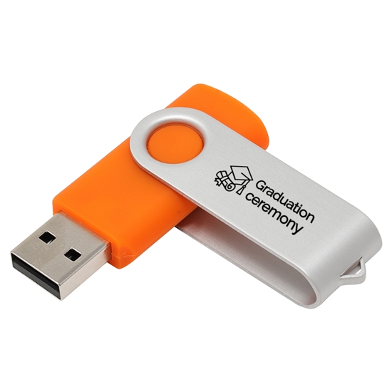 Memoria USB Twist
Color naranja capacidad 16 GB