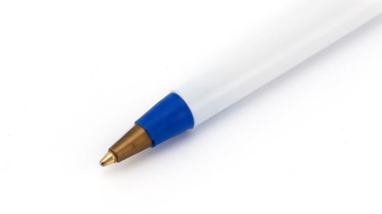 Bolígrafo DeForest blanco / azul